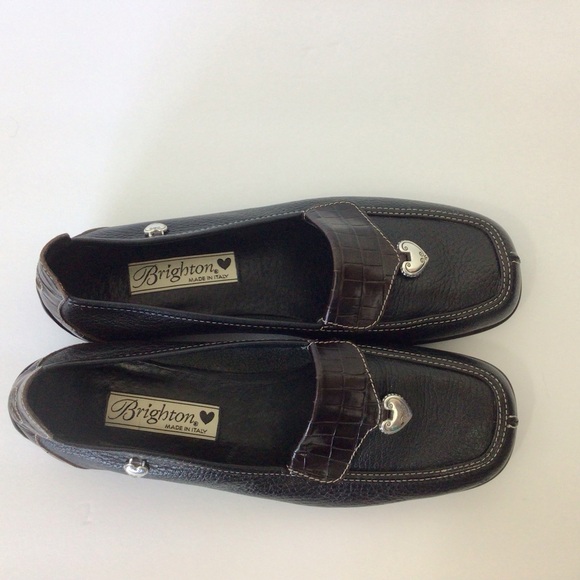 Brighton URSA Black Leather Loafers, 7M - Picture 5 of 9
